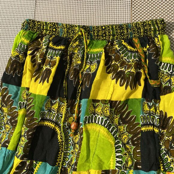 UNITi One Size Skirt BoHo Maxi Stretch Drawstring Waist Bright Floral Festival - Picture 5 of 5